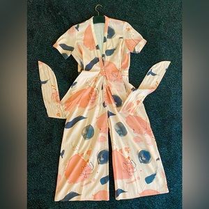 Rare Heinui Nima Jumpsuit in Pink Splatter print